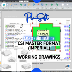 PLANSWIFT CSI MASTER FORMAT (IMPERIAL) WORKING DRAWINGS