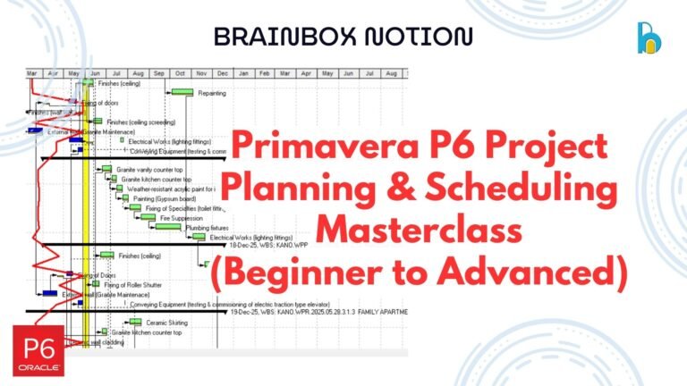 Primavera P6 Project Planning & Scheduling Masterclass (Beginner to Advanced)